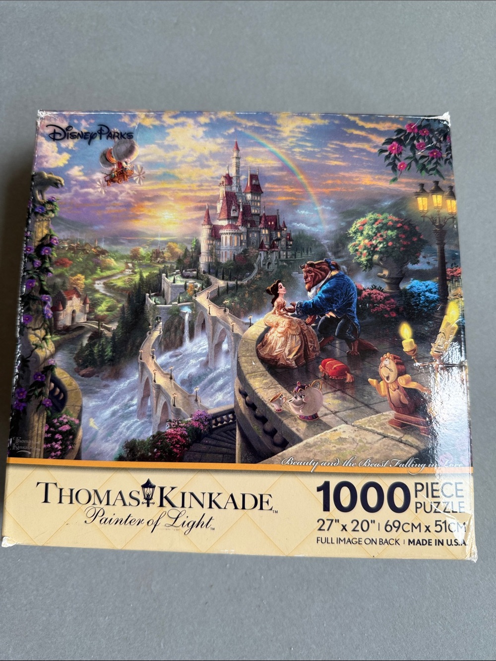 Thomas Kinkade Beauty and the Beast Castle Scene - 1000 piece puzzle